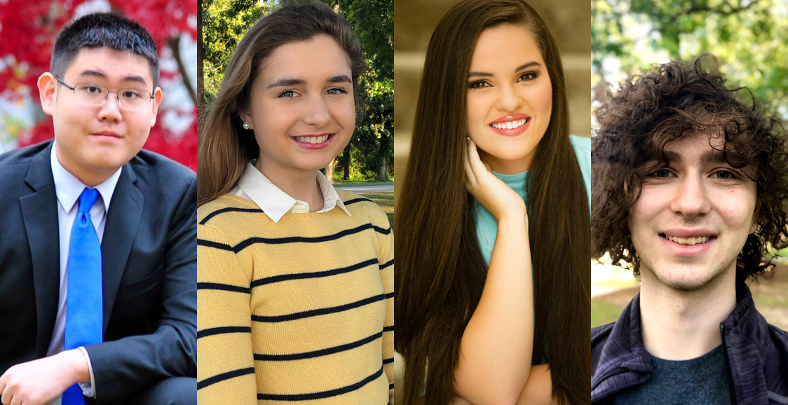 USA is home to four of the seven Alabama students selected as 2020 Goldwater Scholars. From left, Richard Fu, Hannah Giannini, Samantha Michlowitz and John Pomerat.