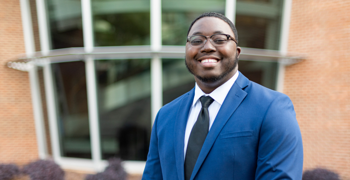 Martavious Hails, a spring 2020 computer science graduate, works on a NASA team that uses satellite information to improve short-term weather forecasting. 