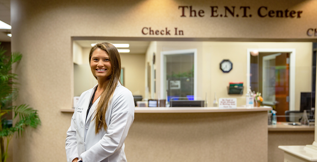 Dr. Cameron Chick, who earned a doctorate at the University of South Alabama, is a clinical audiologist at the Georgia Hearing Institute. 