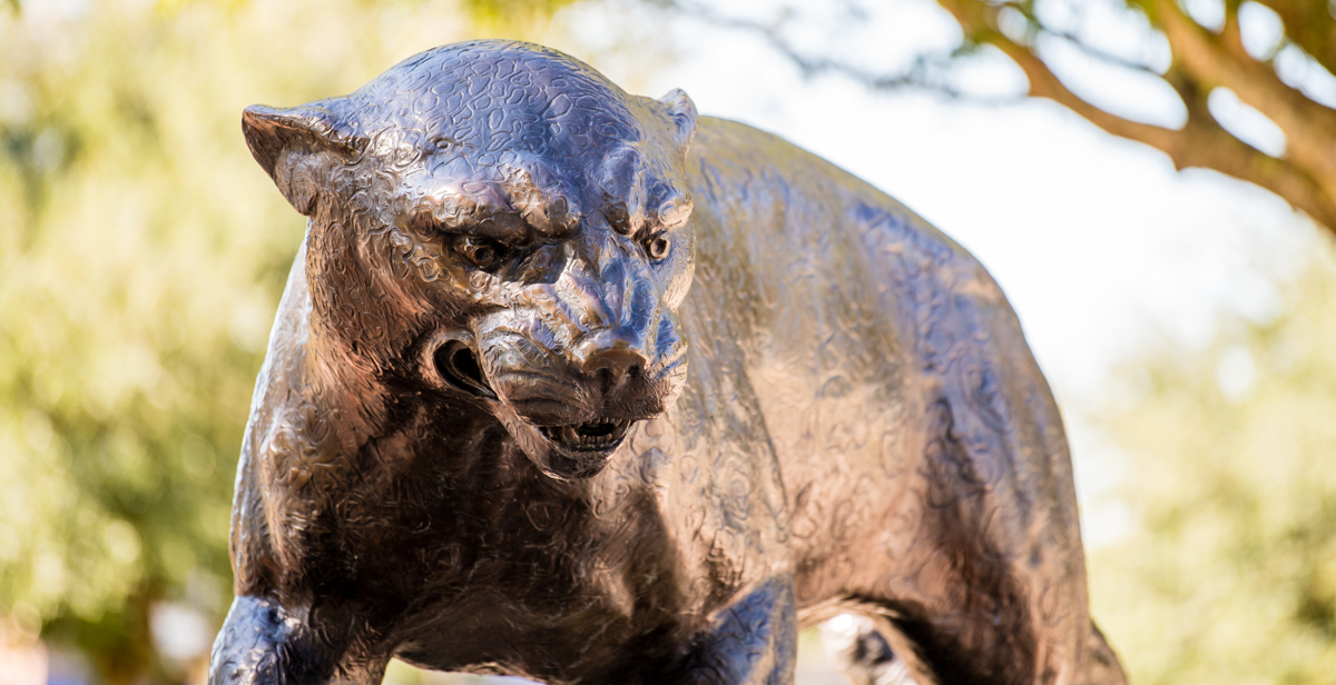 University of South Alabama Jaguar statue