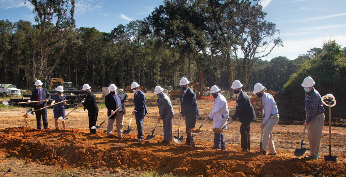 USA Health and University leaders hold a groundbreaking ceremony Wednesday for a new freestanding emergency department adjacent to South's academic campus. “In addition to providing advanced emergency care, this facility also will support our mission to train the next generation of healthcare providers,” said Dr. Tony Waldrop, University president. 