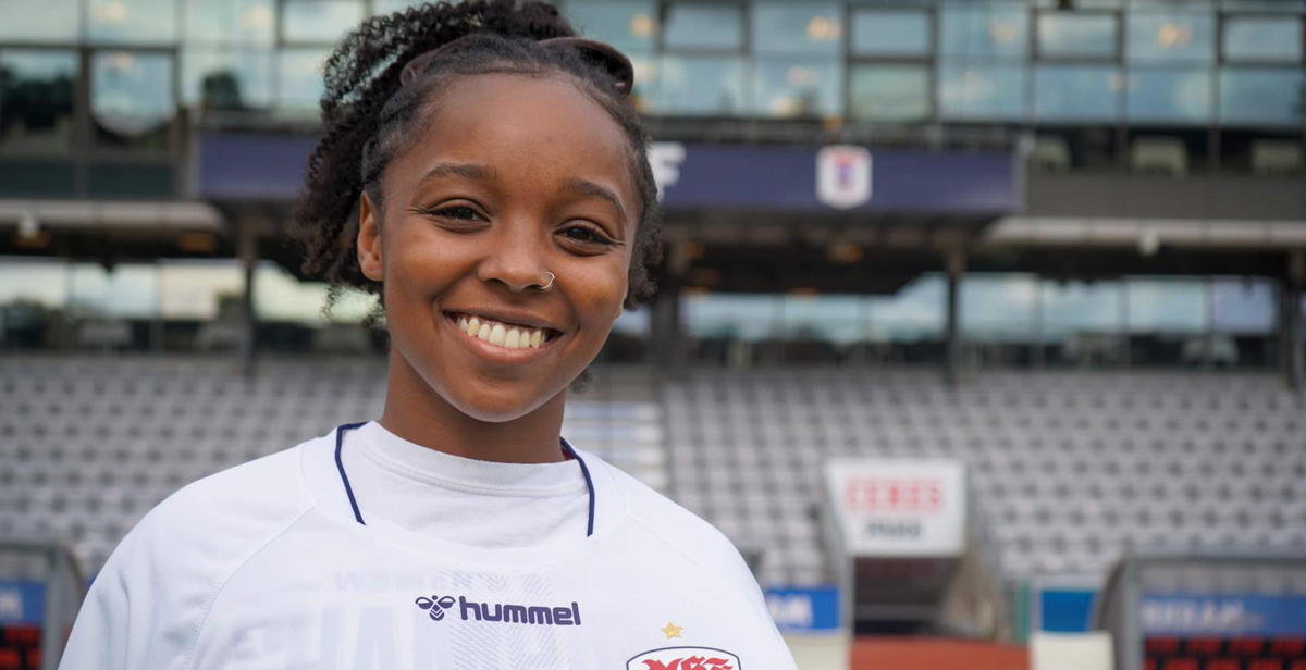 Briana Morris, the Sun Belt Conference's 2019-20 Female Student-Athlete of the Year, is scheduled to play in the spring 2021 season for Danish soccer team Aarhus Gymnastikforening Kvindefodbold, more commonly known as AGF. Photo courtesy of Briana Morris.