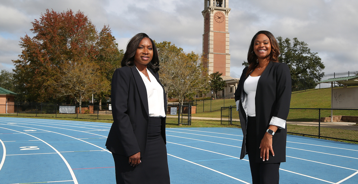 Les’Lee Gilberry, left, and Cassandra Kellum were inspired to start a pair of annual scholarships for student-athletes at South. The awards will be called SWAG, short for Student With Athletic Grit.