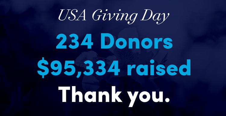 Fourth Annual USA Giving Day Raises $95,585
South community supports University initiatives, USA Health 
