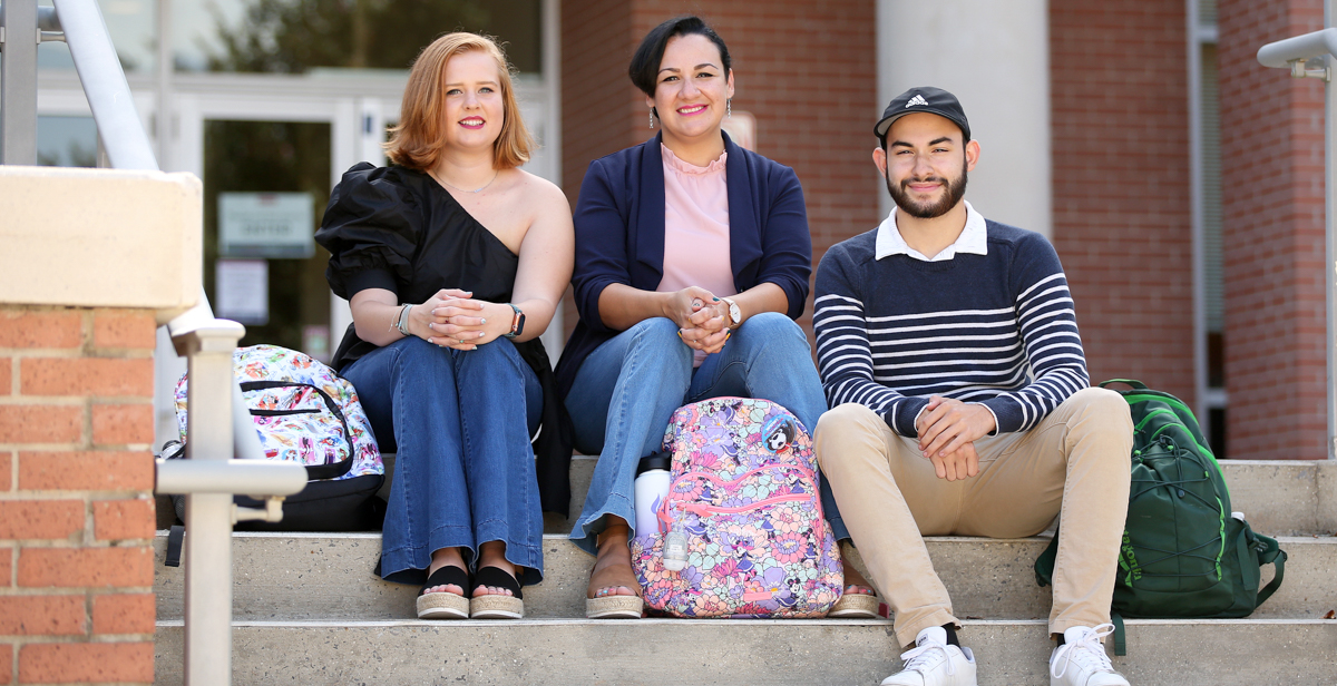 Zuleima Russell, a senior majoring in biology, attends the University of South Alabama with her daughter, Erica Howell, and son, Randall Russell.