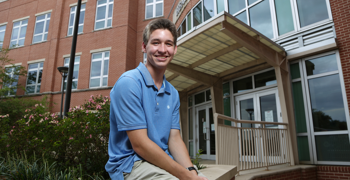 Connor Holm, a freshman biomedical sciences major in the Pat Capps Covey College of Allied Health Professions, was recently awarded the University of South Alabama Board of Trustees Scholarship. 