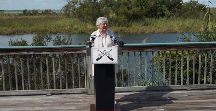 Alabama Governor Kay Ivey announces at an October 15, 2021 press conference that $41 million dollars from Gulf of Mexico Energy Security Act of 2006 will fund 17 separate projects around the State. South’s project, the Healthy Ocean Initiative, will receive $2,018,880 of that total.
