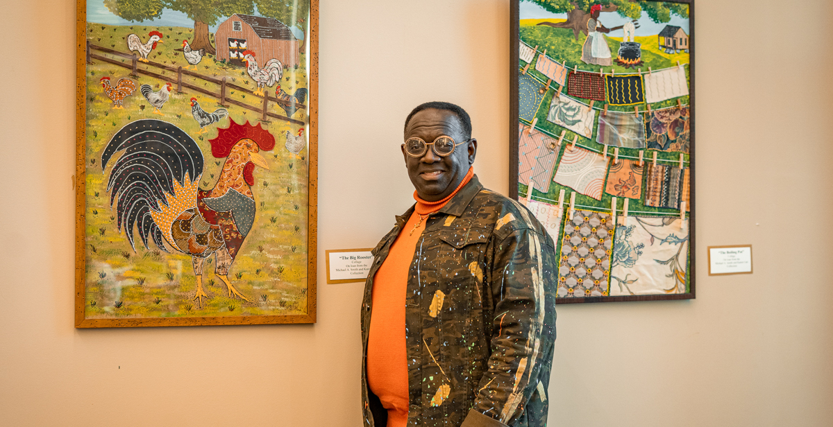Herbert “Mannie” Pair III, a graphic design graduate of the University of South Alabama, has some of his work exhibited at the Marx Library through the end of the month. 