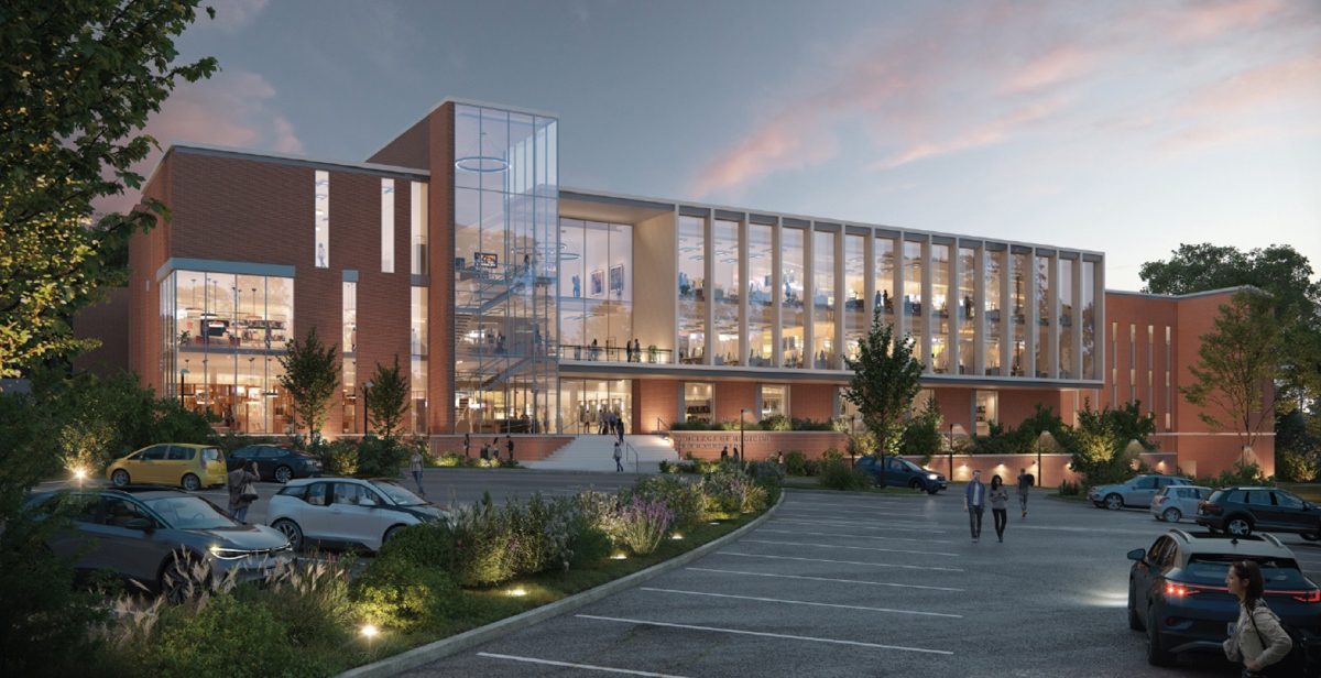 An artist rendering of the planned expansion and renovation of the University of South Alabama College of Medicine. 