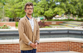 Dr. Anton Svynarenko, a visiting assistant professor of Russian in the Department of Modern and Classical Languages and Literature at the University of South Alabama. is from Kharkiv, Ukraine, a city left heavily damaged by the Russian invasion. He says, having the support of faculty, staff and students during this very difficult time has been encouraging.”