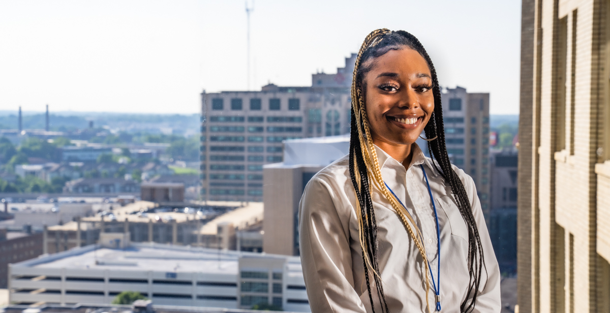 Mi’Asia Barclay, who graduated from the University of South Alabama with degrees in kinesiology and health promotion, took a job at the Moorehouse School of Medicine, where her office on the 15th floor overlooks downtown Atlanta. “Being in a place where I can connect people with resources, where people can better themselves, it makes me feel like I’m doing something,” she said. 