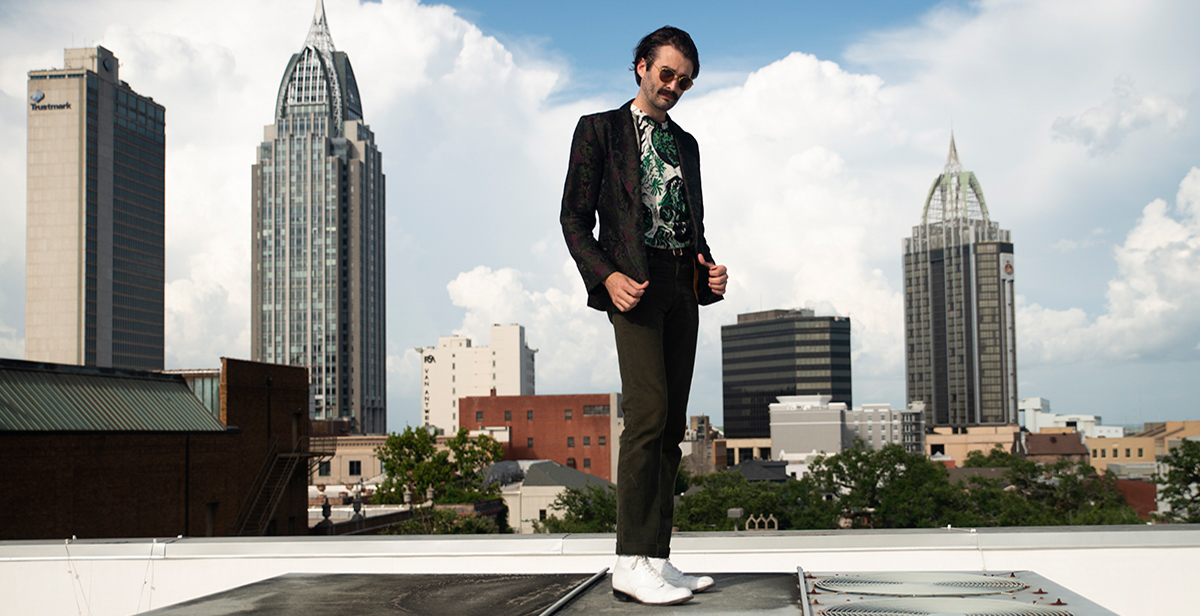 Micah Mermilliod took this self portrait from on top the Alabama Contemporary Art Center, where he took a job as an assistant curator. 