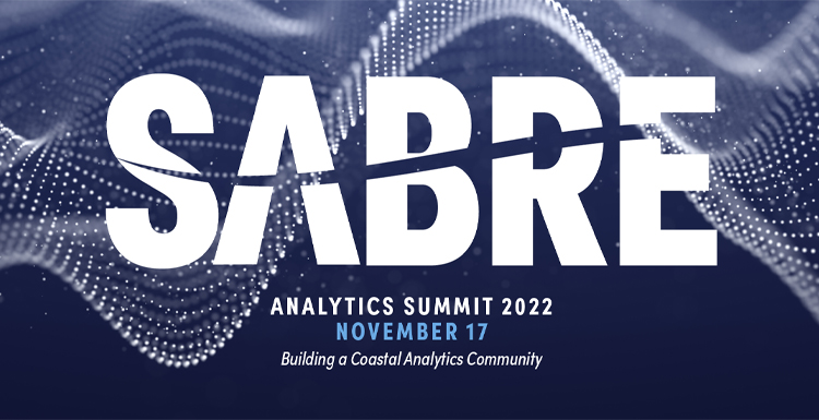 The South Alabama Center for Business Analytics, Real Estate and Economic Development (SABRE) is hosting its 2nd Annual Analytics Summit at the MacQueen Alumni Center on the University of South Alabama campus, November 17, 2022, from 8:00 a.m. to 5:00 p.m. The summit brings together industry, academia, non-profits, local governments, and emerging talent from the Central Gulf Coast. 