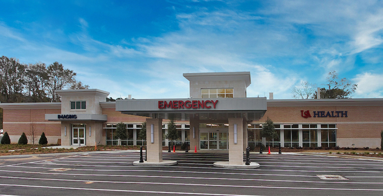 Exterior view of USA Health's freestanding emergency department in West Mobile data-lightbox='featured'