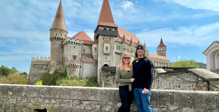 Dr. Bri Ard and husband in Romania