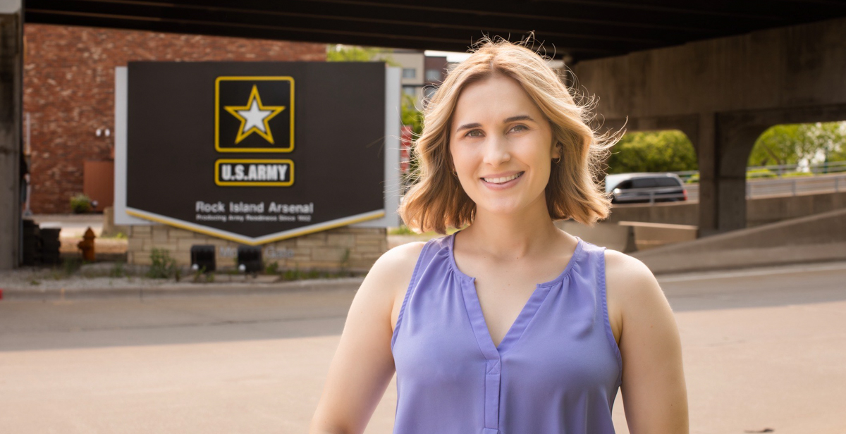 Sarah Patterson, a 2021 University of South Alabama communication graduate, has been named Army Civilian Videographer of the Year. data-lightbox='featured'