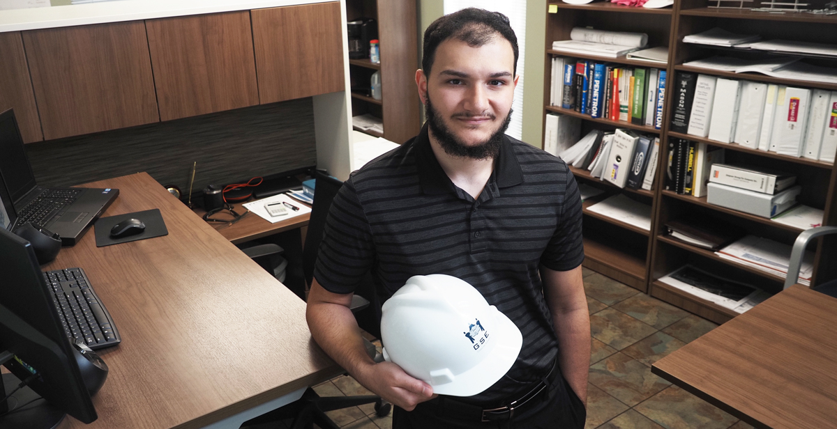 After completing a senior internship – his third while enrolled at the University of South Alabama – Ramiz Yusuf began working full-time at Gulf States Engineering in Mobile. data-lightbox='featured'