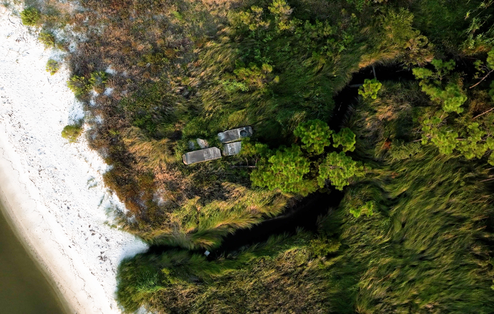 Aerial shot of property donated to the University of South Alabama by the USA Foundation. 