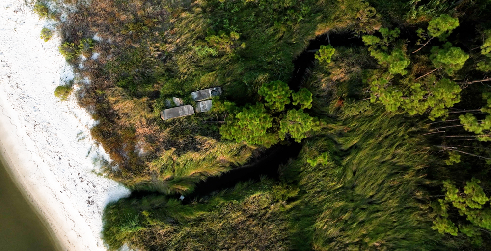 Aerial shot of property donated to the University of South Alabama by the USA Foundation. 