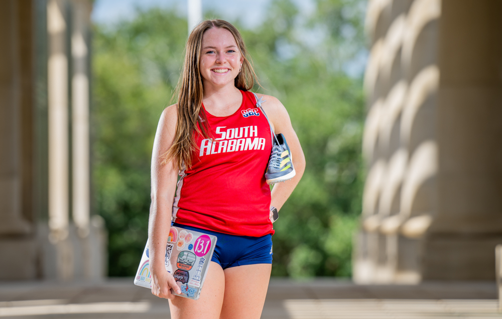 Katie Giles, the 2023-24 University of South Alabama Board of Trustees Scholar.