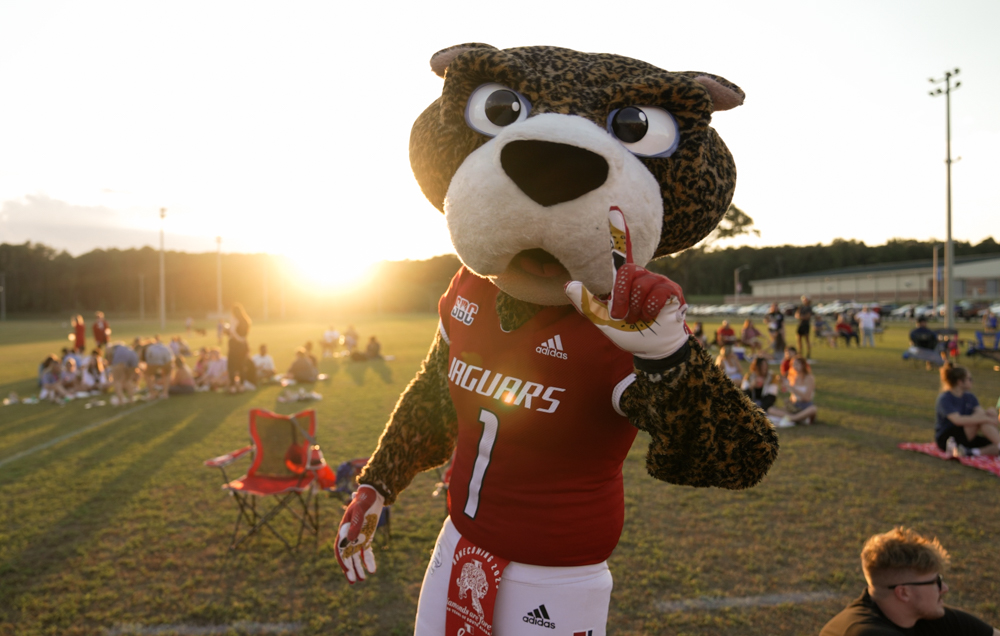 SouthPaw at the homecoming 2023 pep rally. 