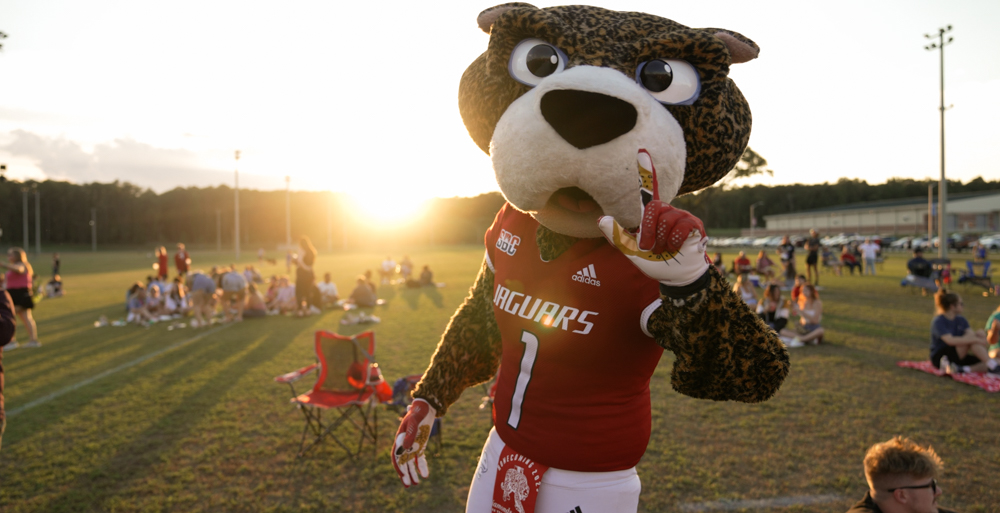 SouthPaw at the homecoming 2023 pep rally. 