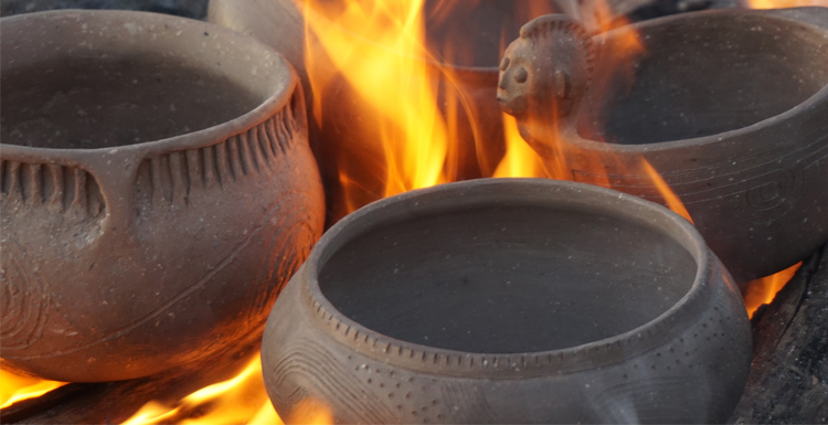 Indigenous potters from the Choctaw Nation in Oklahoma will demonstrate pot making with local sourced clays from the Mobile area October 3, 2023.