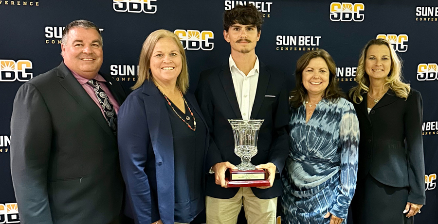 South Alabama accepting the 2023 Vic Bubas Cup