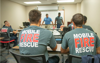 For the first time, South's emergency medical services department has signed an exclusive contract to be the sole provider of training for the City of Mobile's fire cadets.