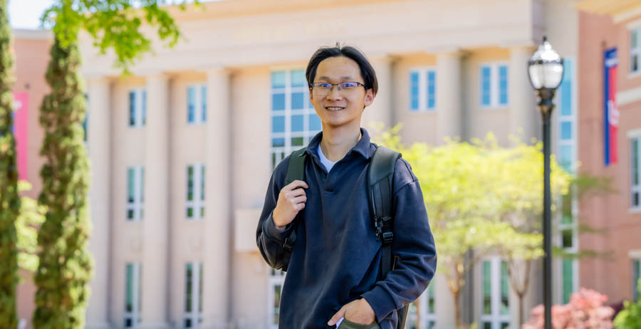 Paul Nguyen, an engineering and music student at the University of South Alabama, earned a 2024 Goldwater Scholarship based on his undergraduate research in protein biophysics.
