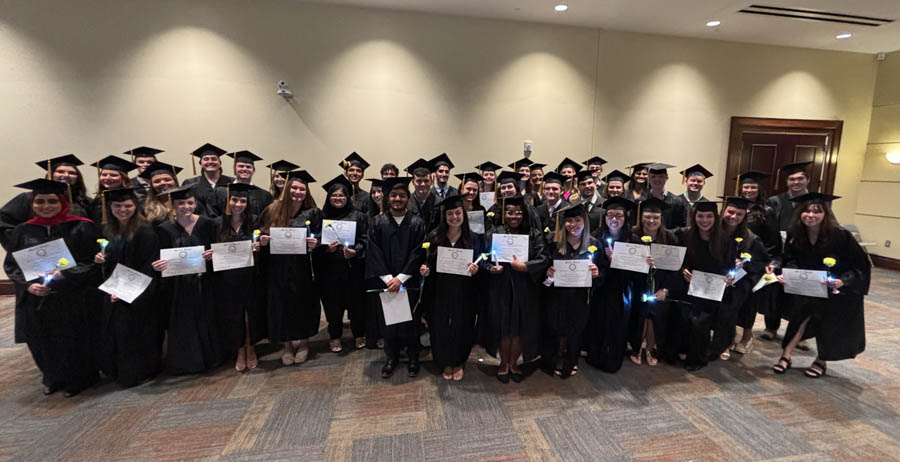 The University of South Alabama chapter of Mortar Board initiated new members this month. 