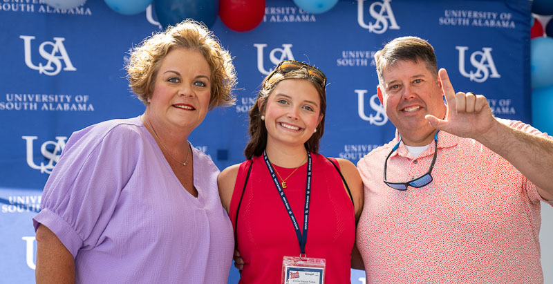 A student and her parents
