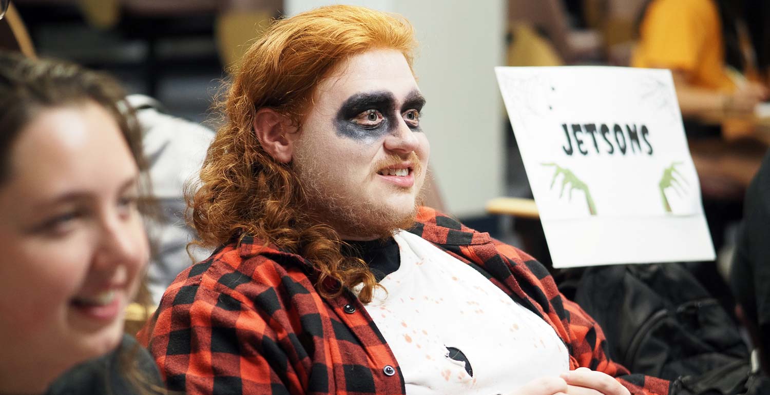 Adam Cern of Team Jetsons came fully prepared for the end of the world. A haunted-house performer in his spare time, he played the part to perfection.