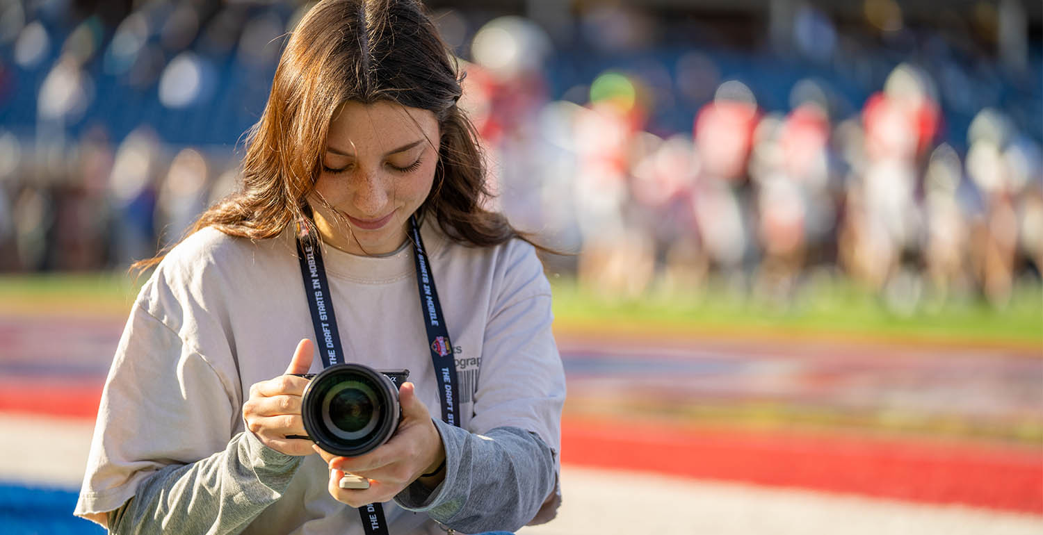 Ashley Bock, a senior majoring in studio art
