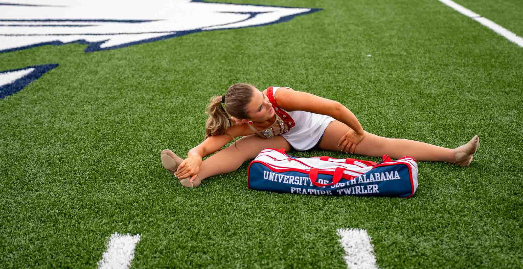 Nevaeh Green stretching