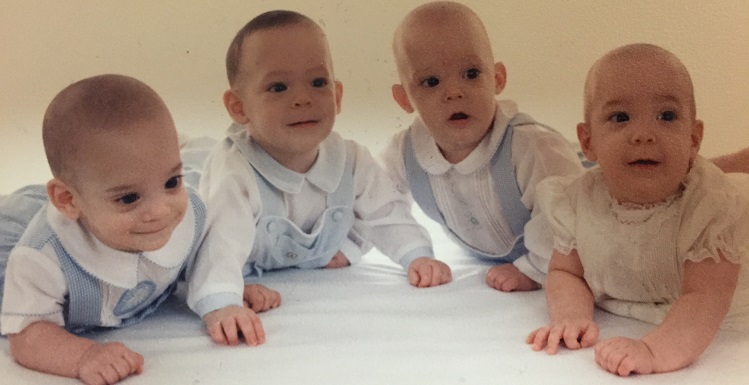 The Richburg quadruplets, from left, Connor, Lee, Dalton and Jordan, were born at USA Children's & Women's Hospital when it was located inside the USA Medical Center. 