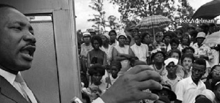 Dr. Martin Luther King, Jr., speaks in Camden, Ala. 
Photo courtesy of Bob Adelman.