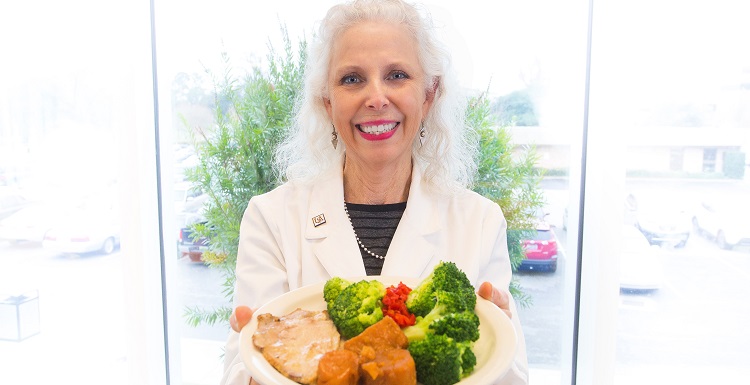 USA Mitchell Cancer Institute Dietitian Nancy Brumfield suggests choosing foods in their most natural forms. The more “convenience” that has been added to an item, she says, the more likely that food is to contain salt, sugar and preservatives.