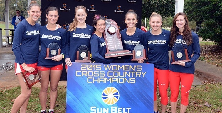 The University of South Alabama women's cross country team picked up the program's fourth Sun Belt title, with a total of 46 points.