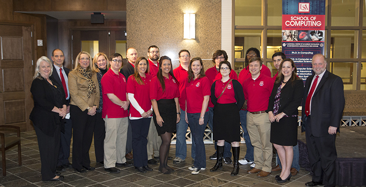 The USA School of Computing and its students welcomed federal, state and local officials to celebrate USA's designation as a National Center of Academic Excellence in Information Assurance/Cyber Defense by the U.S. National Security Agency and the U.S. Department of Homeland Security.