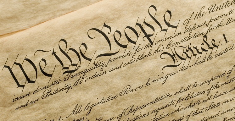 cropped image of the Constitution of the United States