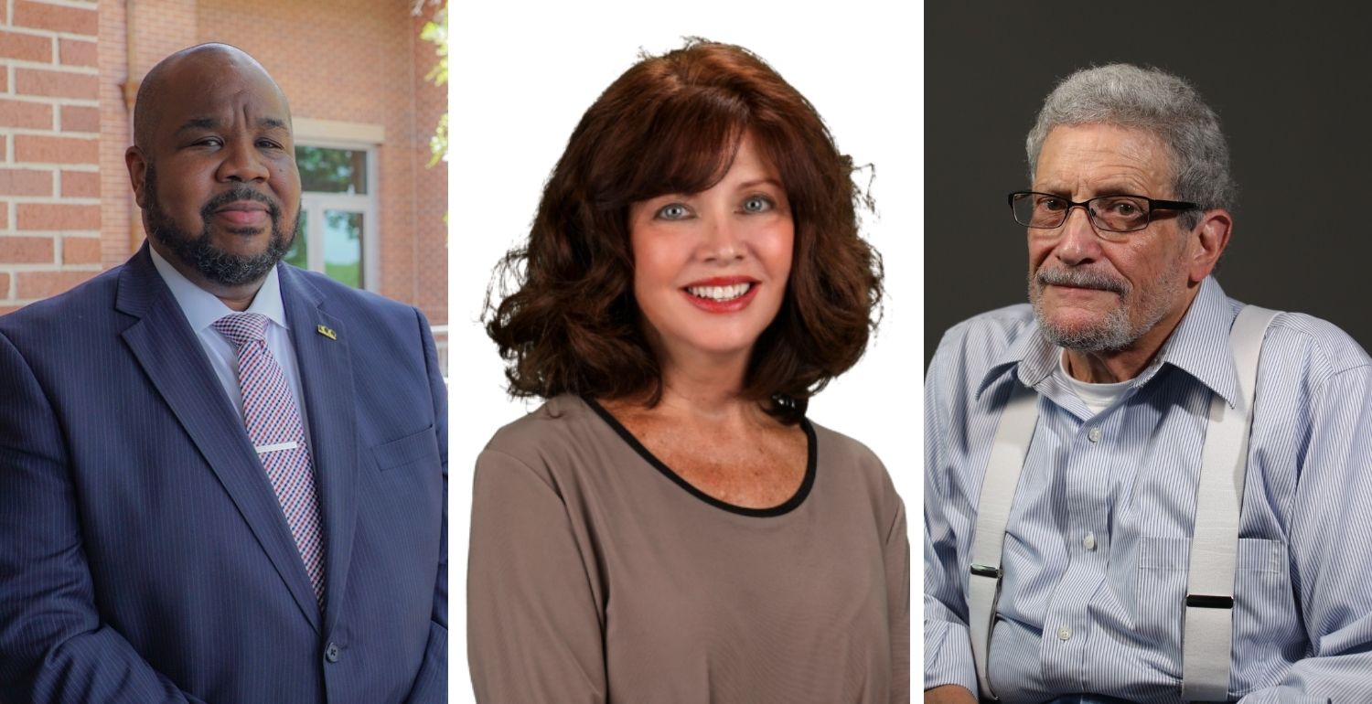 United Way Campaign chairs. From L-R, Dr. Andre Green, associate vice president academic affairs. Lisa Mestas, CNO, USA Health, Dr. Stephen Kayes, professor of medical education, retired.