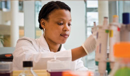 Woman working in lab