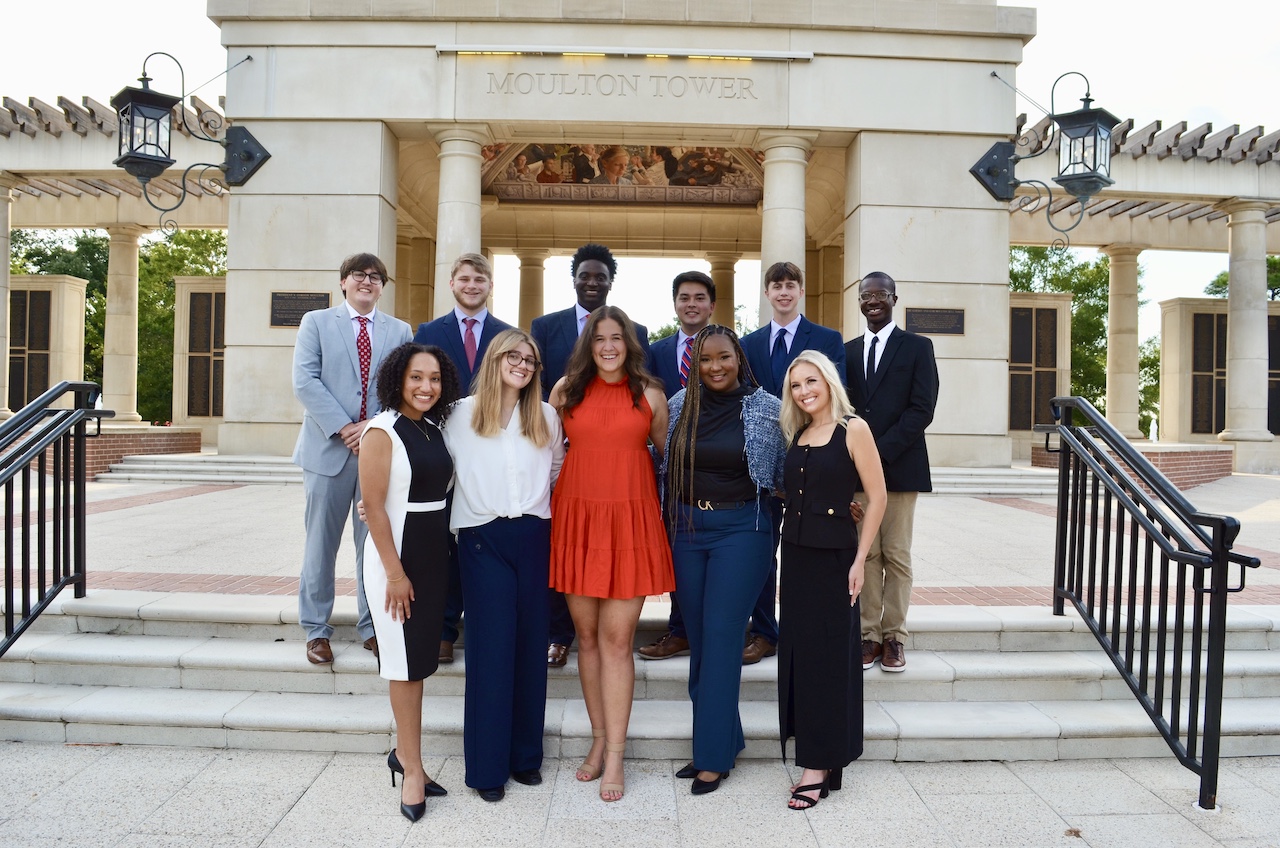 SGA Executive Board outside of Moulton Bell Tower.