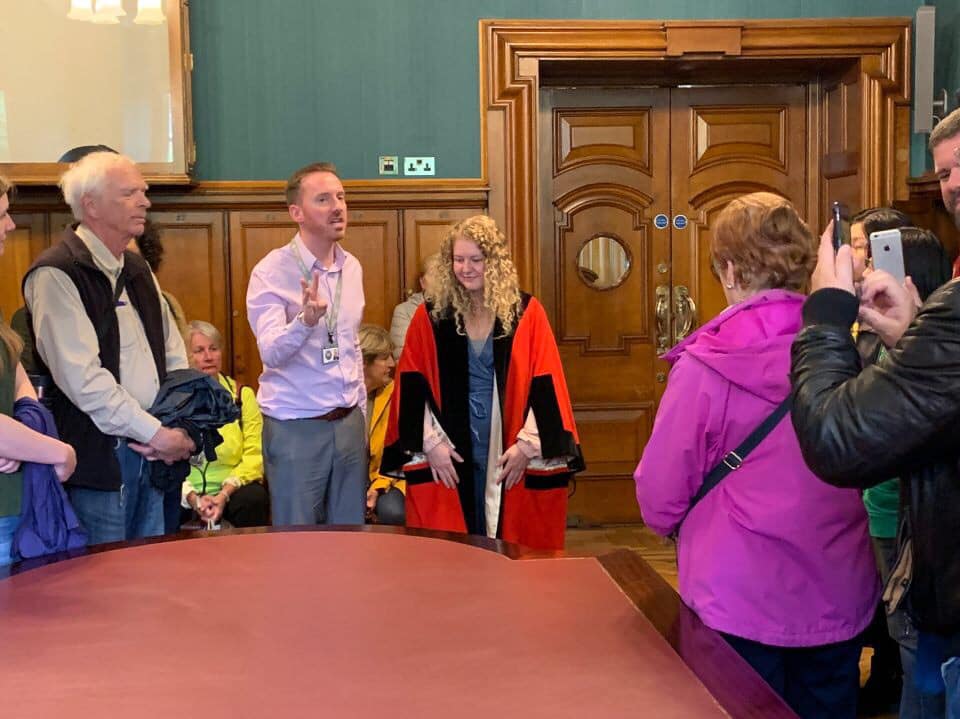 People talking around table