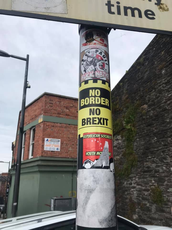 No border no brexit sign