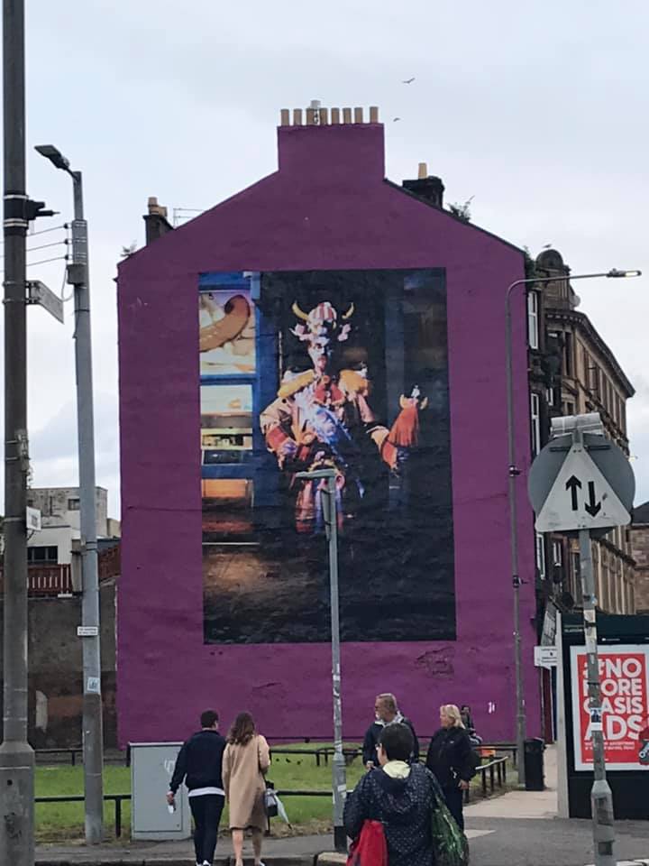 Painting on side of building in Glasgow.