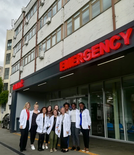 My group and I outside the ER on our first day.