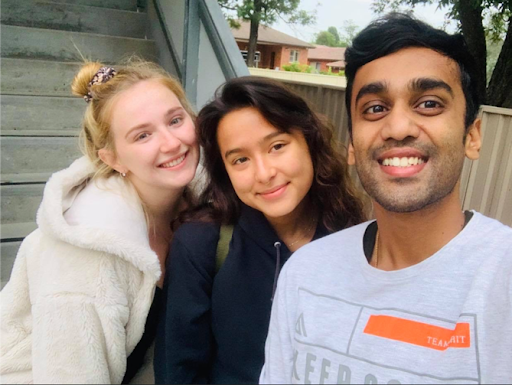 Vicki (the UK) and Rohith (India) taking me to the airport… a very sad day.