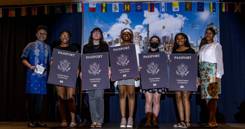 Students receive free passports to study abroad